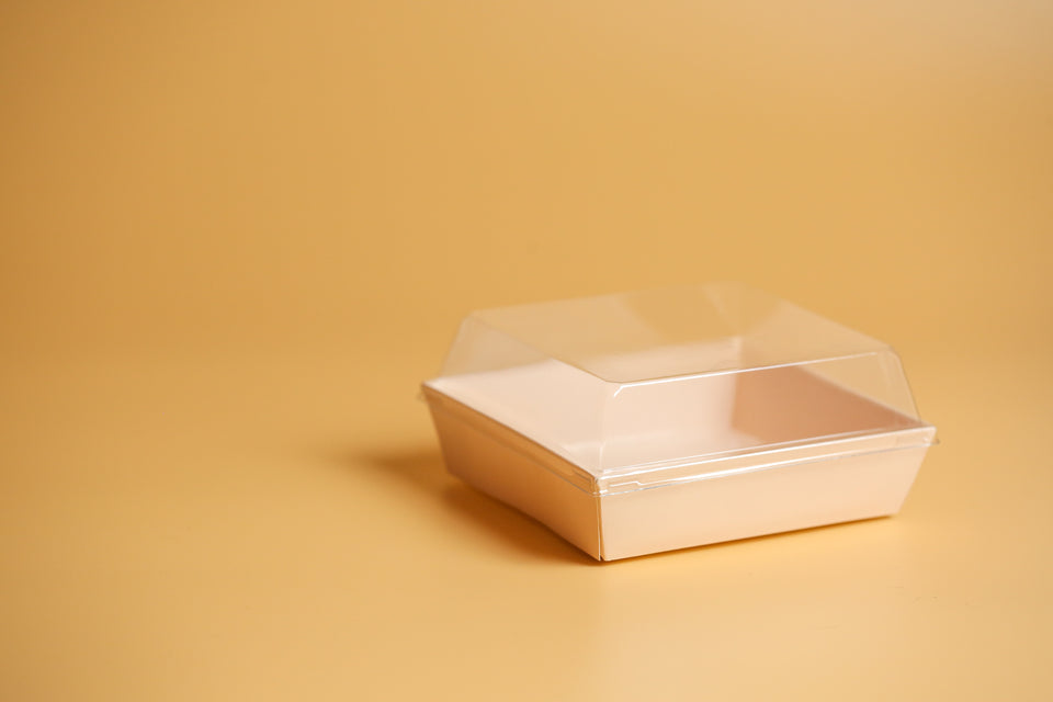 Take Out Box with Clear Cover - Square