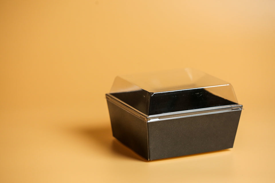 Take Out Box with Clear Cover - Square