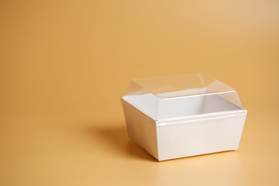 Take Out Box with Clear Cover - Square