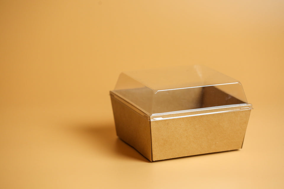 Take Out Box with Clear Cover - Square