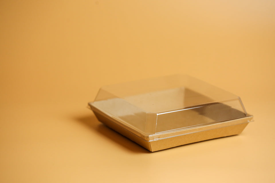 Take Out Box with Clear Cover - Square