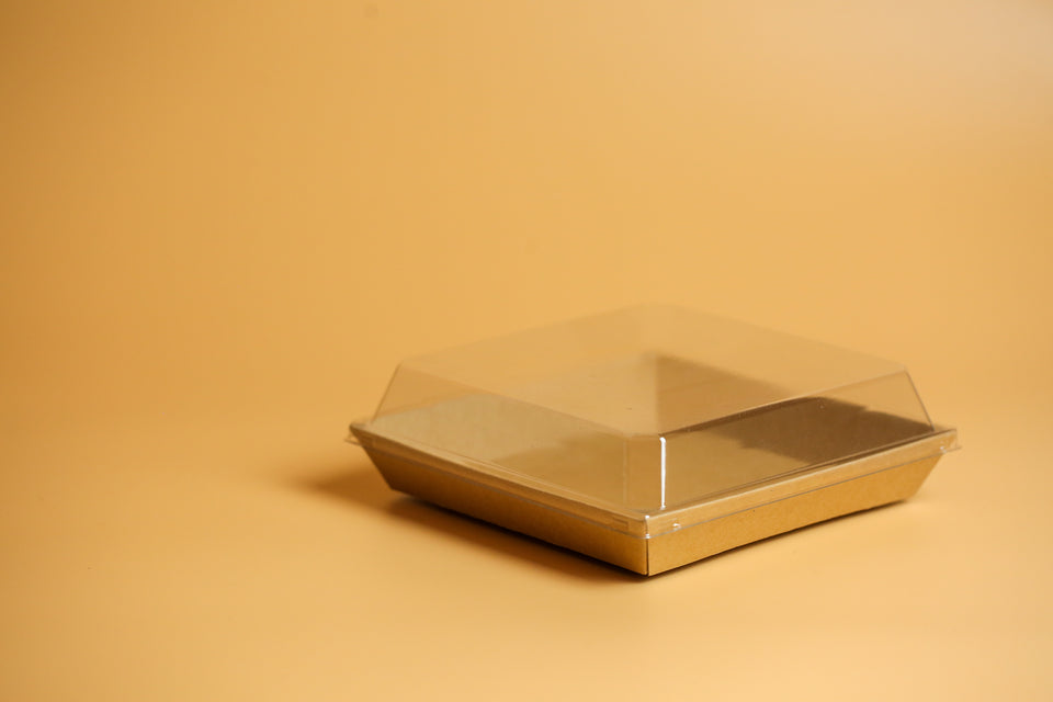 Take Out Box with Clear Cover - Square