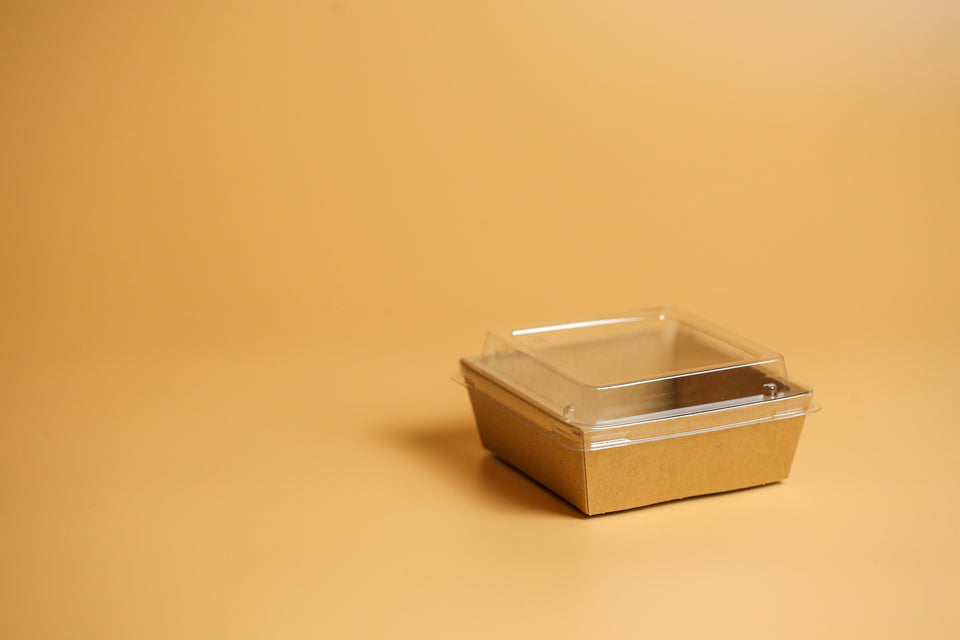 Take Out Box with Clear Cover - Square
