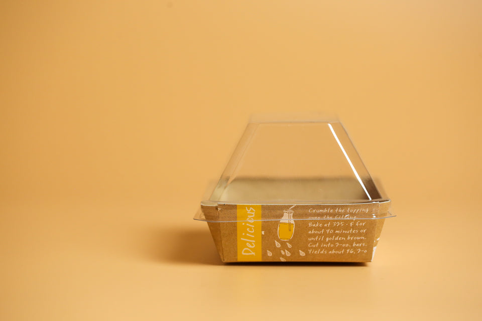 Take Out Box with Clear Cover - Square
