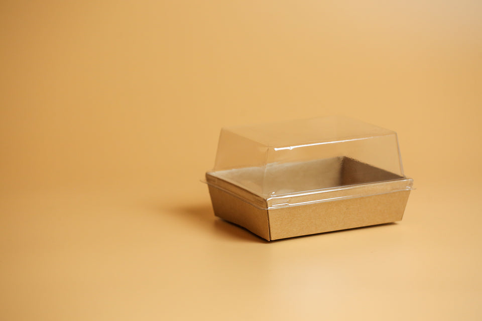 Take Out Box with Clear Cover - Square
