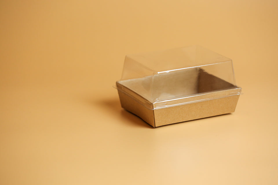 Take Out Box with Clear Cover - Square