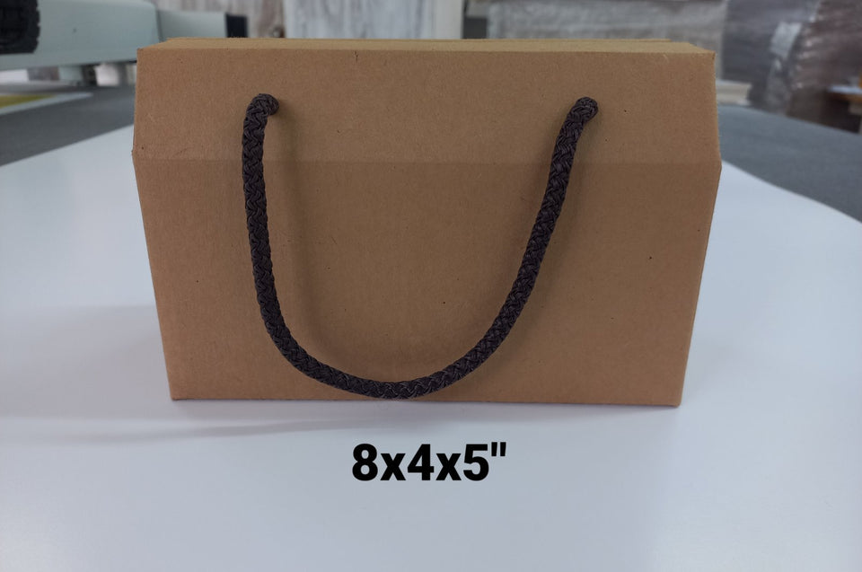 Gift Handle Box- Dark Brown Rope – PaperAnd PH