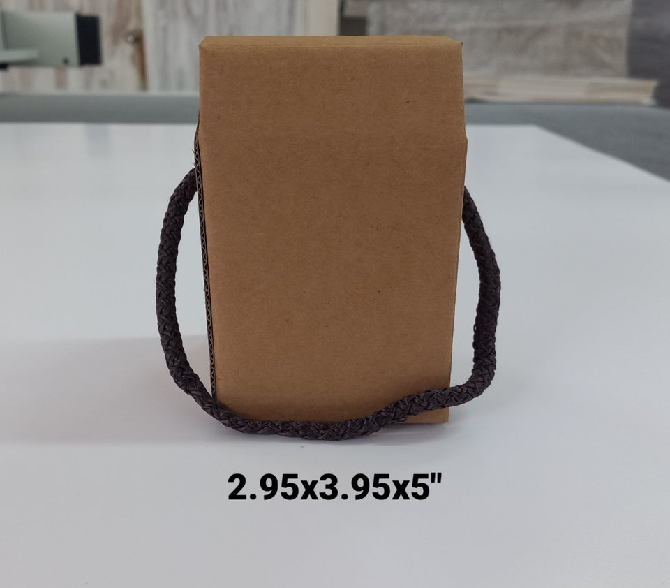 Gift Handle Box- Dark Brown Rope – PaperAnd PH