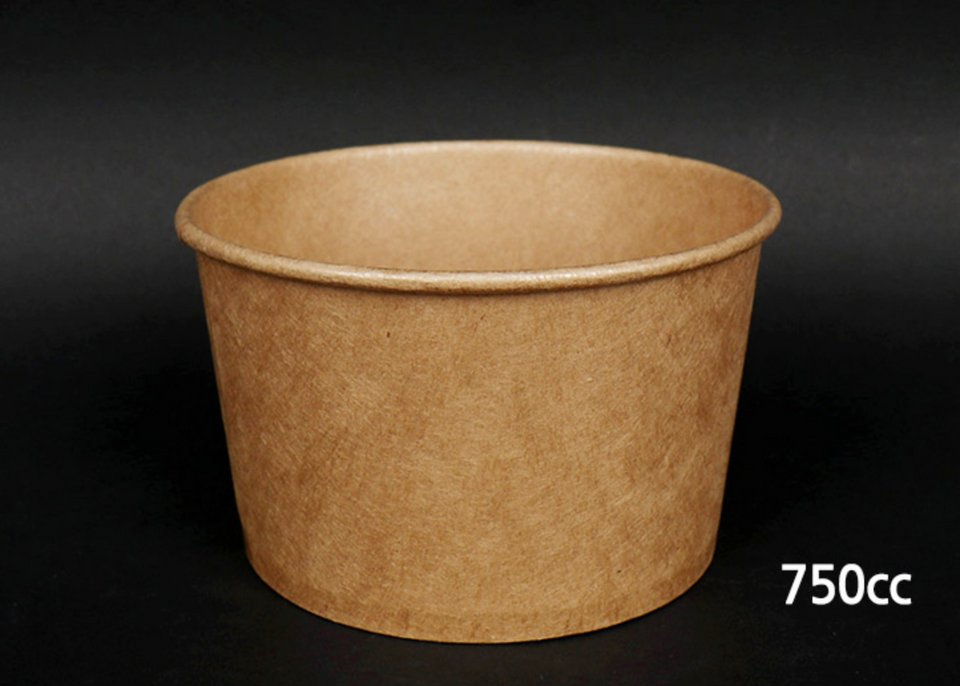 Paper Bowl with White Cover