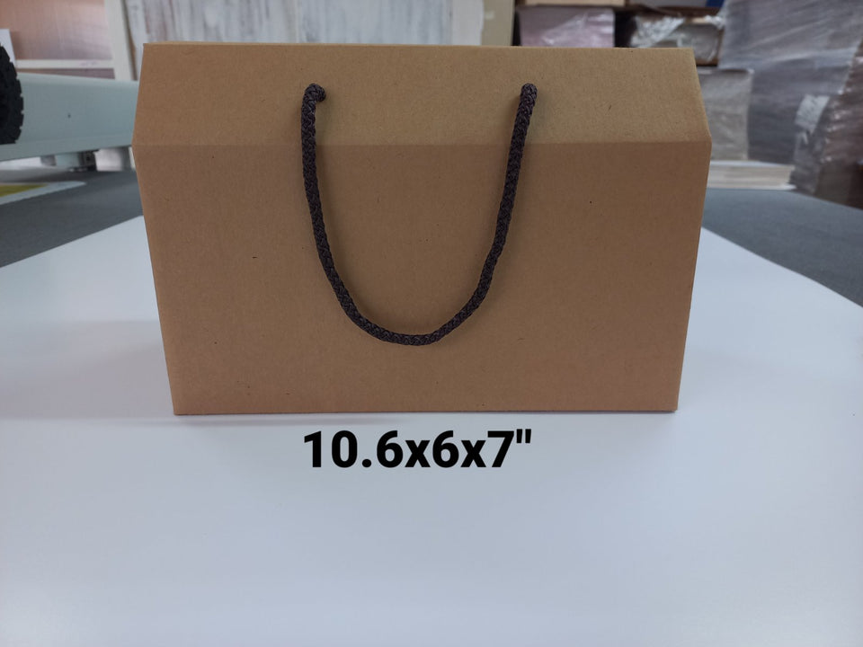 Gift Handle Box- Dark Brown Rope
